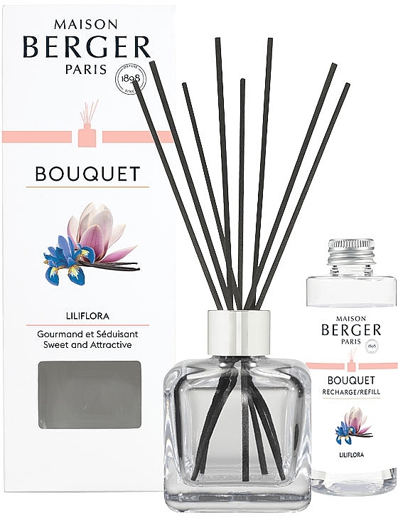 Maison Berger Liliflora Cube - Набор (diff/1pcs + refill/125ml) — фото N1