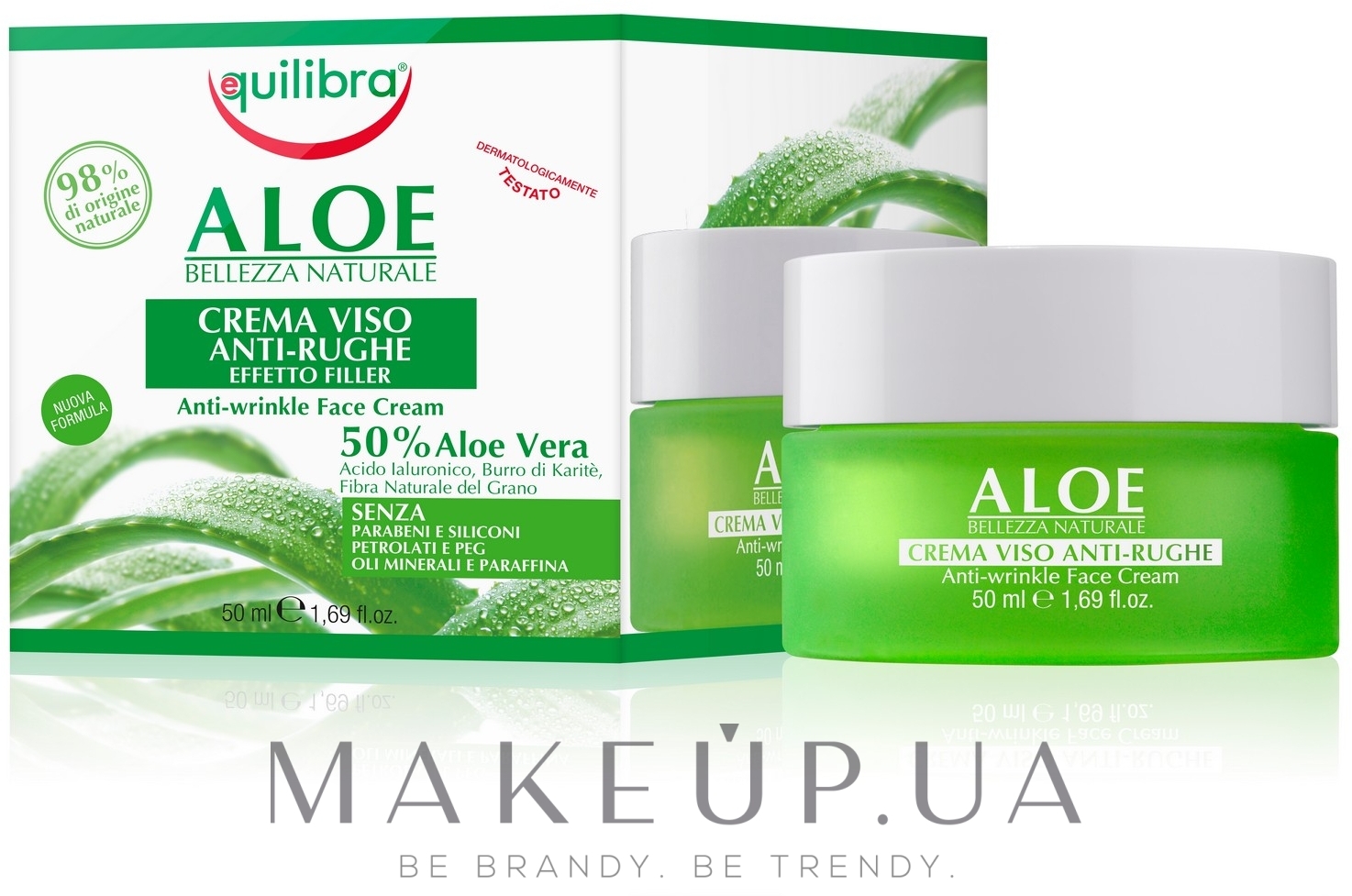 Крем для обличчя, з ефектом заповнення зморшок - Equilibra Aloe Line Anti-Wrinkle Filling Cream — фото 50ml