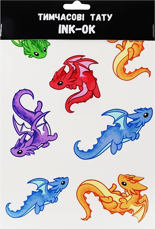 Временное тату "Детский набор драконов" - Ink-Ok — фото N1