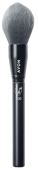 Большая круглая кисть для пудры, черная - Avon True Powder Brush 106 — фото N1