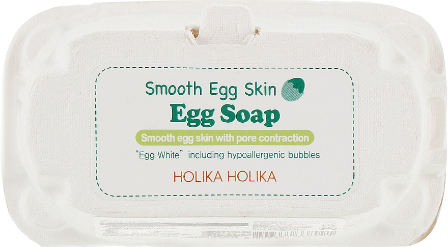 Мило ручної роботи у формі яйця, біле- Holika Holika Egg Soap — фото N1