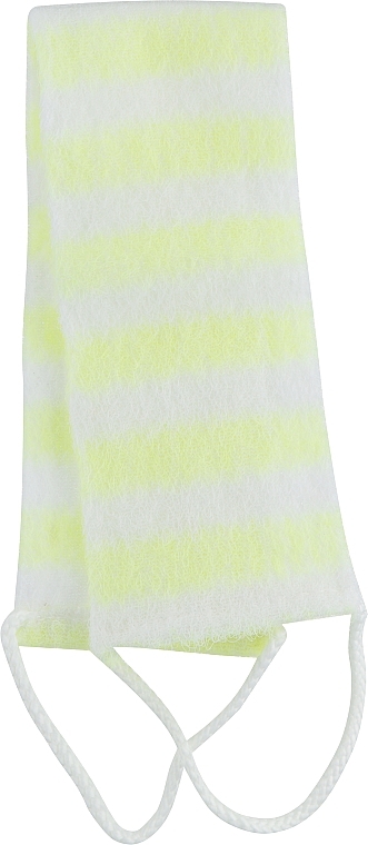 Мочалка-лента целлюлитка с ручками, лимонная - Bath Towel — фото N1