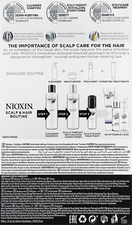 Набор - Nioxin Hair System 2 Kit (shm/150ml + cond/150ml + mask/40ml) — фото N3
