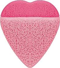 Спонж для вмивання м'який "Серце", PF-74, рожево-малиновий - Puffic Fashion — фото N1