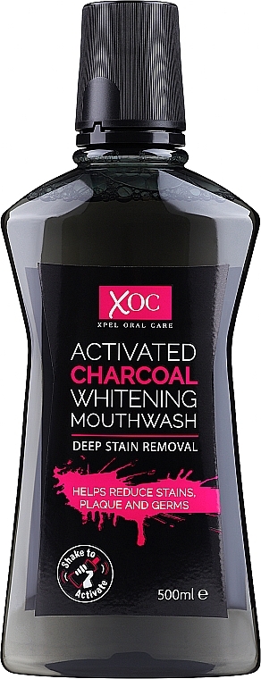 Ополаскиватель для полости рта "Активированный уголь" - Xoc Activated Charcoal Whitening Mouthwash — фото N1