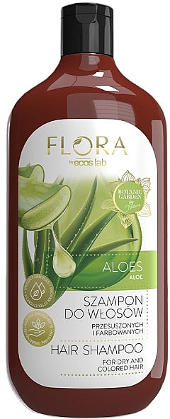 Шампунь для сухих и окрашенных волос с алоэ - Vis Plantis Flora Shampoo For Dry and Colored Hair — фото N1