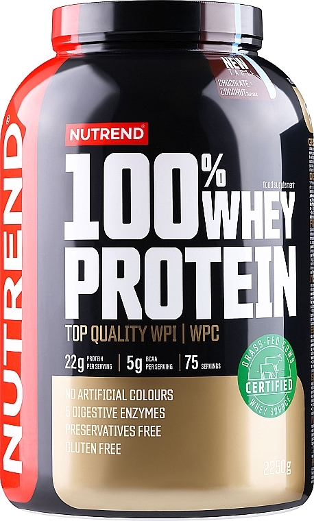 Протеїн сироватковий "Шоколад-кокос" - Nutrend 100% Whey Protein Chocolate-Coconut — фото N1