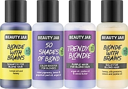 Набор - Beauty Jar Cute Smart And Blond (h/shm/80ml + h/balm/80ml + h/mask/80ml + h/buster/80ml) — фото N2