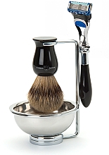 Духи, Парфюмерия, косметика Набор для бритья - Edwin Jagger Imitation Ebony Fusion Proglide Best Badger