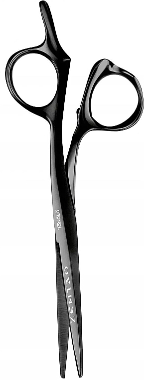 Ножиці перукарські прямі 9044, 15.24 см, чорні - Tondeo Zentao Black Offset 6" — фото N2