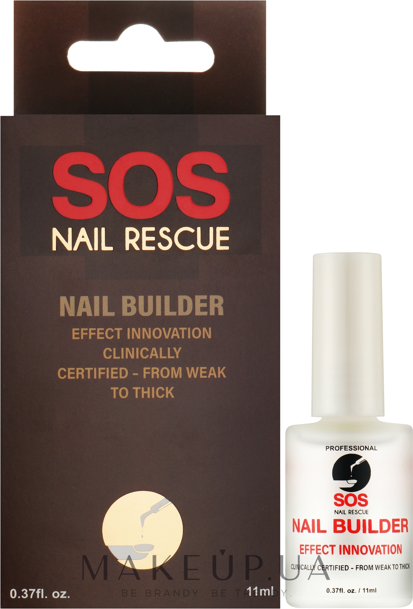 Восстановитель поврежденных ногтей - SOS Nail Rescue Nail Builder — фото 11ml