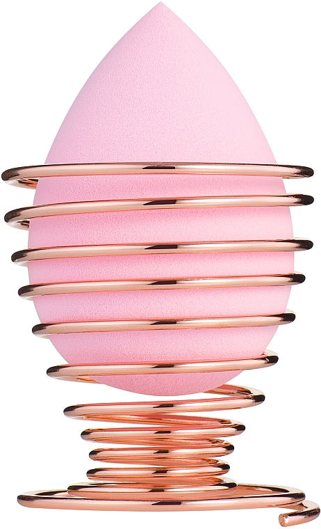 Спонж для макияжа на подставке-спираль, PF-56, розовый - Puffic Fashion