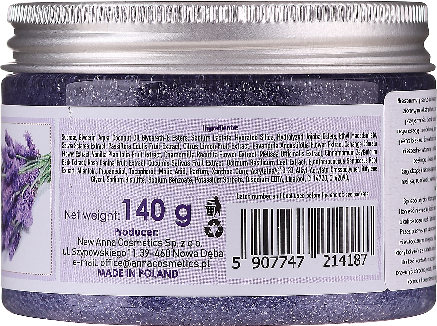 Успокаивающий скраб для лица с сахарным желе и лавандой - Eco U Soothing Lavender Sugar Jelly Face Scrub — фото N3