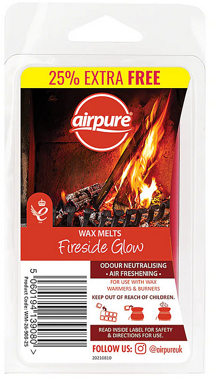 Воск для аромалампы - Airpure Fireside Glow 8 Air Freshening Wax Melts — фото N1