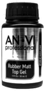 Фінішне покриття матове - AN-VI Professional Rubber Matte Top Gel — фото N2