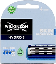 Духи, Парфюмерия, косметика Набор сменных лезвий, 4 шт - Wilkinson Sword Hydro 3 Skin Protection Aloe 