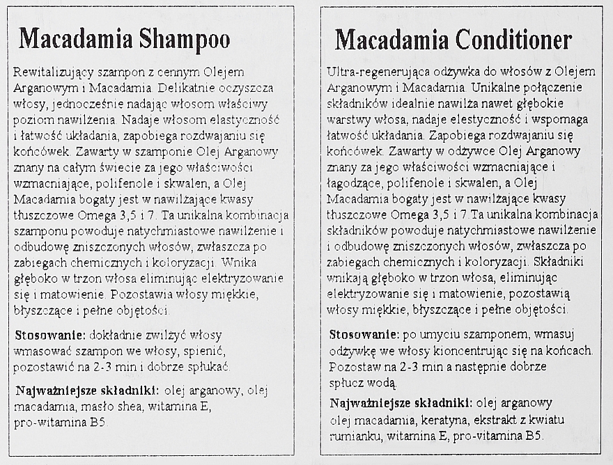 Набір - Arganicare Macadamia (shm/400ml + cond/400ml) — фото N3