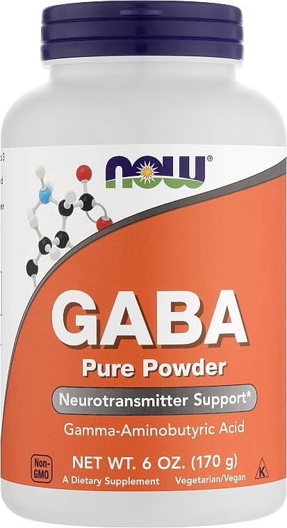 Аминокислота "GABA", в порошке - Now Foods GABA Pure Powder — фото N1