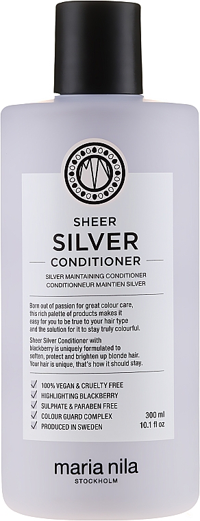 Кондиционер от желтизны окрашенных волос - Maria Nila Sheer Silver Conditioner — фото N2