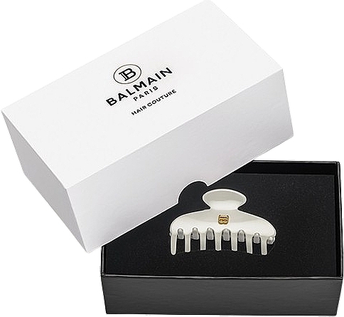 Заколка-краб для волос - Balmain Paris Hair Couture Cellulose Small White — фото N2