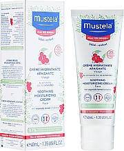 Успокаивающий увлажняющий крем для чувствительной кожи - Mustela Bebe Face Soothing Moisturizing Cream Very Sensitive Skin — фото N2