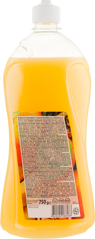 Рідке крем-мило "Тропічні фрукти", з гліцерином - Economy Line Tropical Fruits Cream Soap — фото N4
