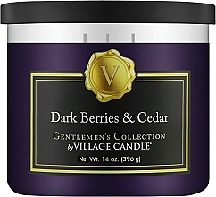 Парфумерія, косметика Ароматична свічка "Темні ягоди й кедр" - Village Candle Gentlemens Dark Berries & Cedar