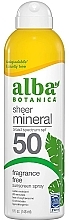 Мінеральний сонцезахисний спрей SPF 50 - Alba Botanica Sheer Sheer Mineral Sunscreen SpraySPF 50 — фото N1