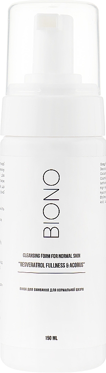 Пенка для умывания для нормальной кожи - Biono Cleansing Foam For Normal Skin "Resveratrol Fullness & Acorus"