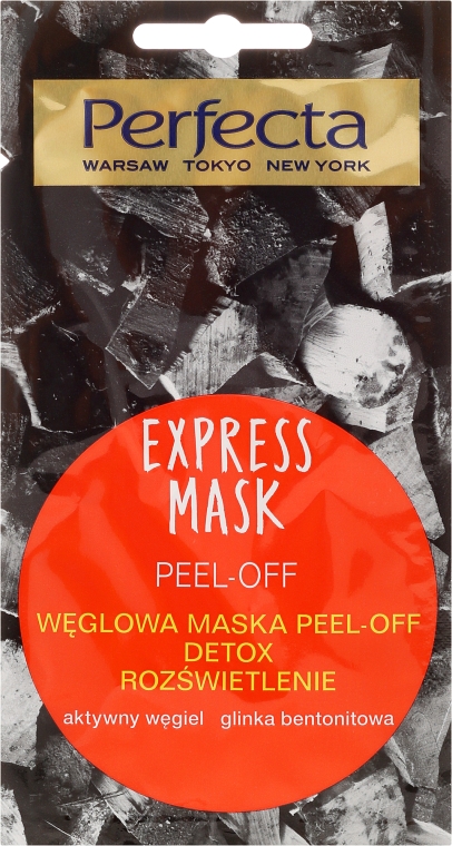 Маска-пленка для лица с древесным углем - Perfecta Express Mask Peel-Off Detox — фото N1