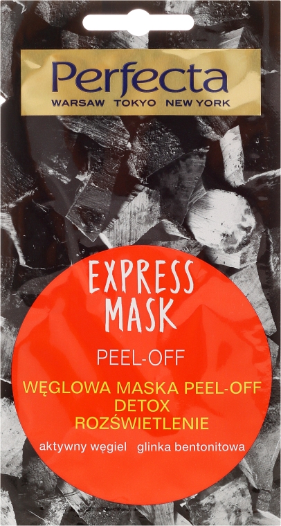 Маска-плівка для обличчя з деревним вугіллям - Perfecta Express Mask Peel-Off Detox — фото N1