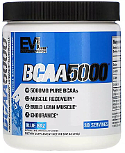 Пищевая добавка "ВСАА 5000", ягоды - EVLution Nutrition BCAA 5000 Blue Raz — фото N1
