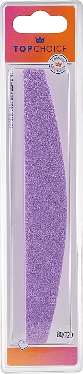 Пилочка для нігтів 80/120, 70075, фіолетова - Top Choice — фото N1