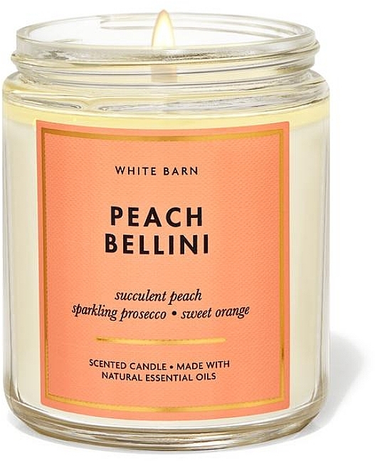 Ароматична свічка - Bath and Body Works Peach Bellini Single Wick Candle — фото N1