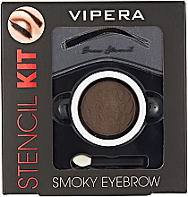 Духи, Парфюмерия, косметика Набор для стилизации бровей - Vipera Stencil Kit Smoky Eyebrow