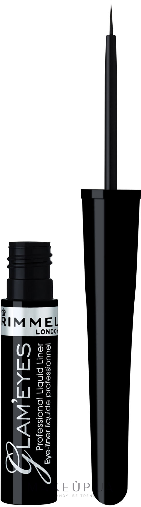 Жидкая подводка для век - Rimmel Glam'Eyes Professional Liquid Liner — фото 001 - Black Glamour