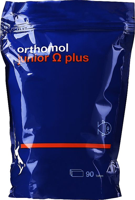 Вітаміни для дітей, жувальні іриски, коробка - Orthomol Junior Omega Plus — фото N2