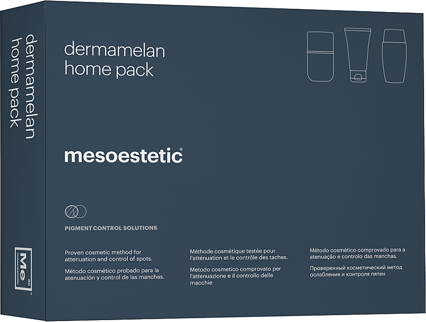 Набір - Mesoestetic Dermamelan Home Pack (f/cr/30g + sunscreen/50ml + f/balm/50ml) — фото N2