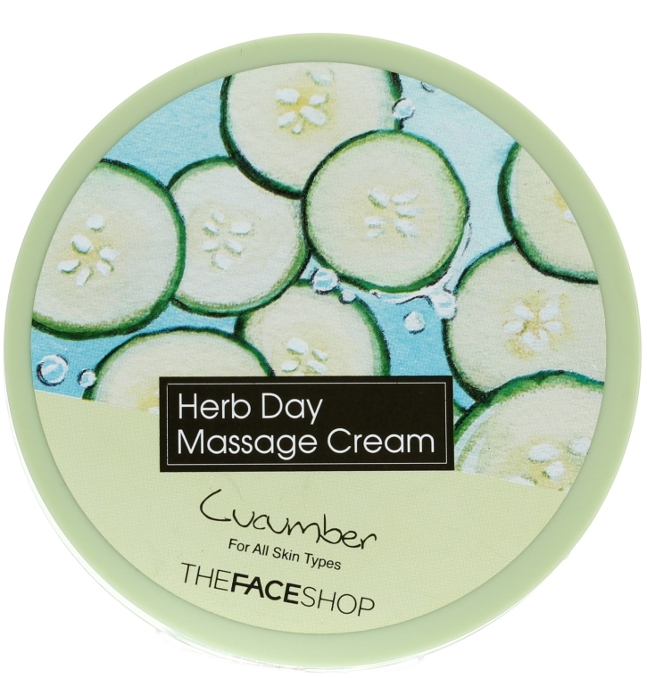 Массажный крем для лица "Травяной день" с огурцом - The Face Shop Herb Day Massage Cream Cucumber