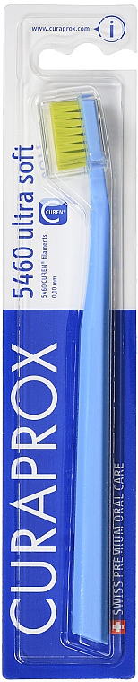 Зубна щітка CS 5460 "Ultra Soft", D 0,10 мм, світло-блакитна, салатова щетина - Curaprox — фото N1