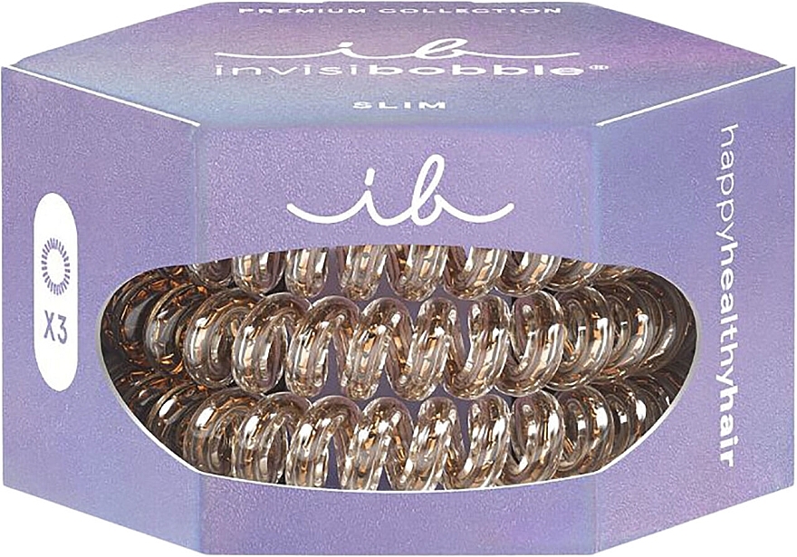 Резинка-браслет для волос - Invisiboble Slim Premium Bronze Me Pretty Hair Scrunchies — фото N2