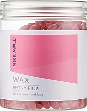 Воск в гранулах для бровей и лица - Nikk Mole Peony Pink — фото N1