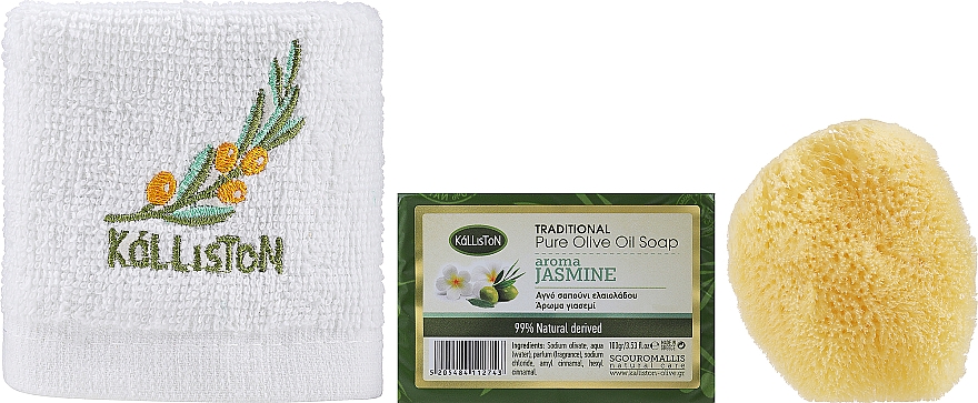 Набор - Kalliston Jasmine (soap/100g + sponge + towel) — фото N2