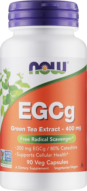Экстракт зеленого чая, EGCg 400 мг - Now Foods EGCg Green Tea Extract — фото N1
