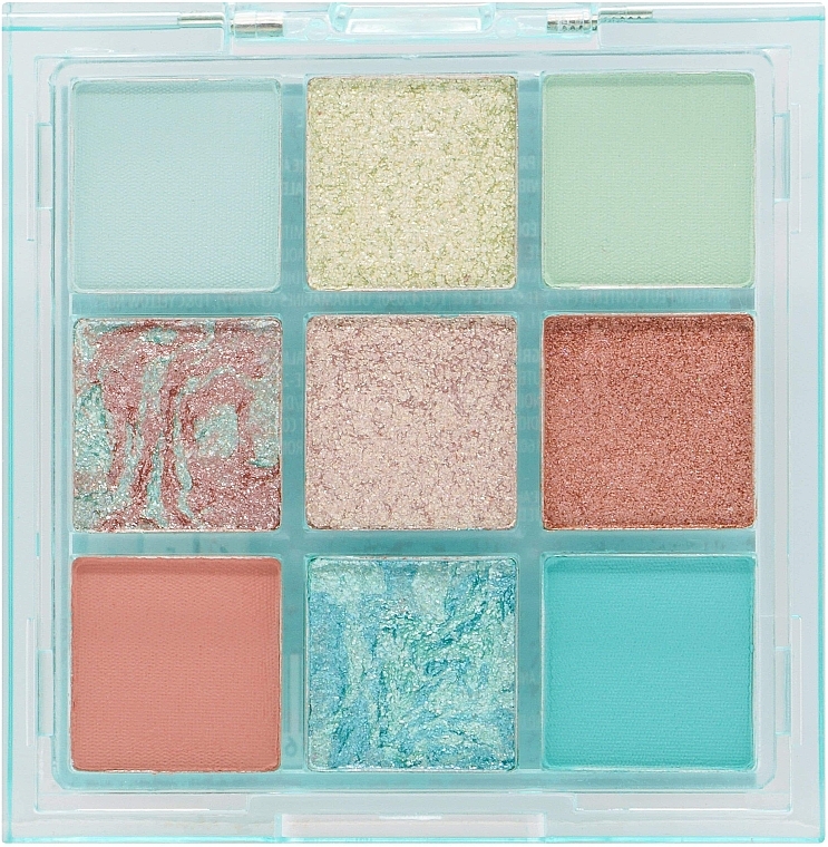 Палетка тіней - W7 Soft Hues Aquamarine Pressed Pigment Palette — фото N2