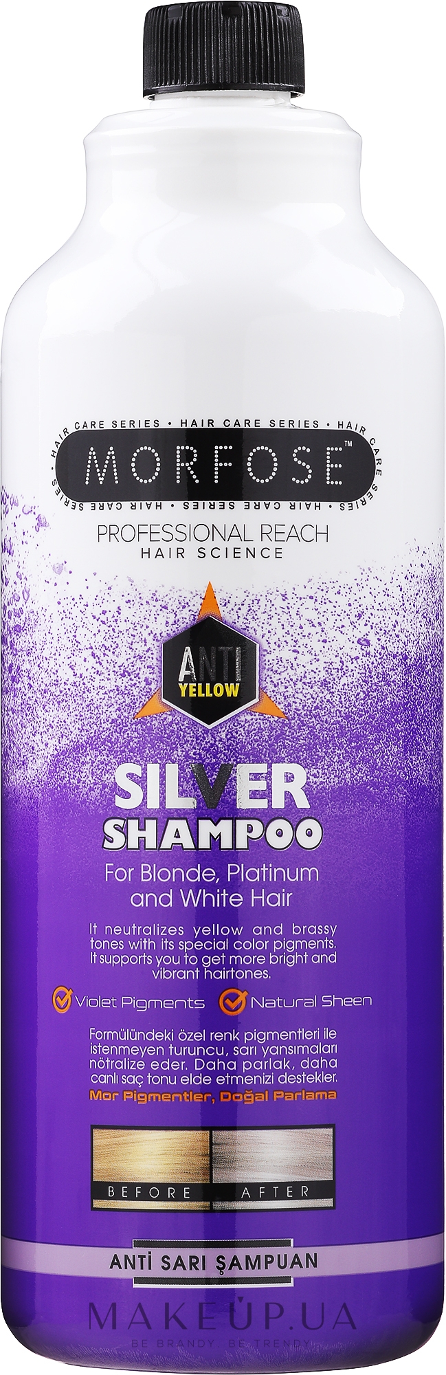 Серебряный шампунь для волос - Morfose Silver Szampon  — фото 1000ml