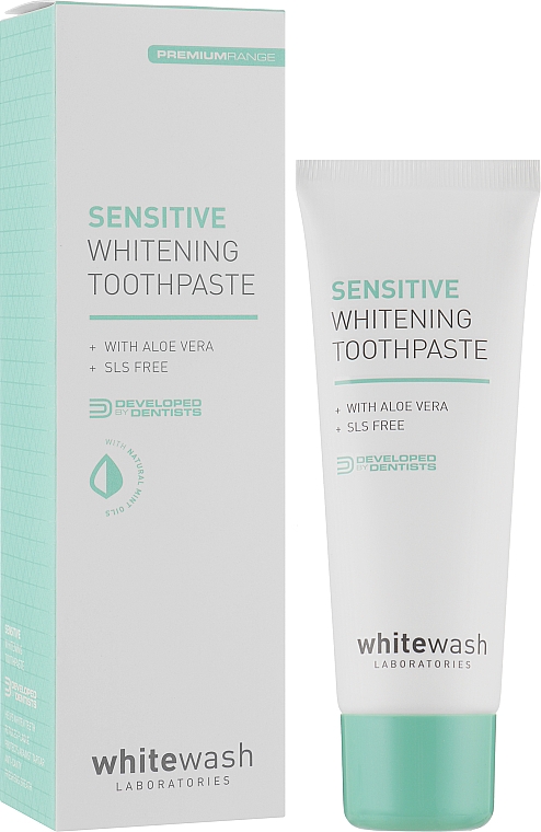 Зубна паста відбілювальна для чутливих зубів і ясен - WhiteWash Laboratories Sensitive Whitening Toothpaste — фото N2