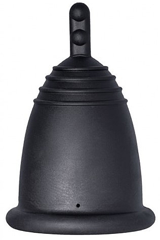 Менструальная чаша с ножкой, размер S, черная - MeLuna Classic Menstrual Cup Stem — фото N1