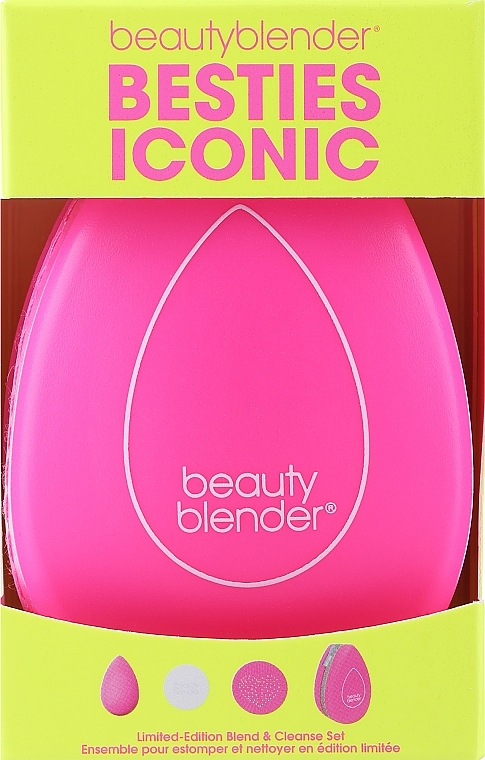 Набір - Beautyblender Glittet Starter Set (sponge/1pcs + soap/16g + cleans/mat/1pcs + bag) — фото N1