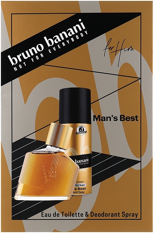 Bruno Banani Man's Best - Набір (edt/30ml + deo/spray/50ml) — фото N1